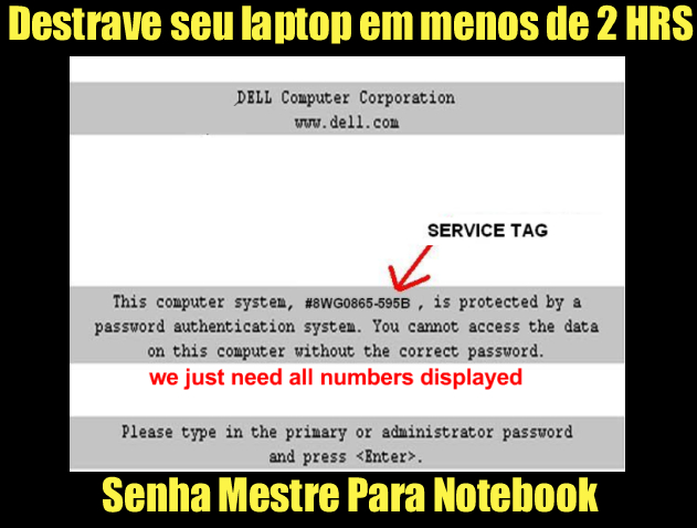 remova a senha do dell em minutos