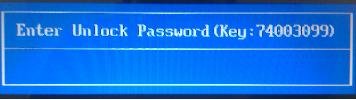 acer enter unlock password